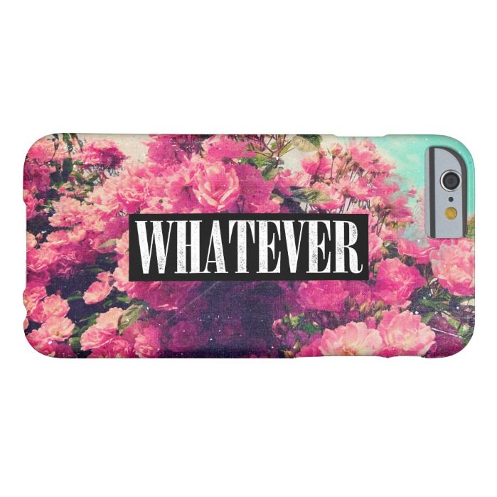 Cool Girly Pink Roses Grunge Vintage Whatever Barely There iPhone 6 Case