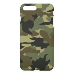 Cool Green Khaki Camo Camouflage Pattern Glossy iPhone 7 Plus Case