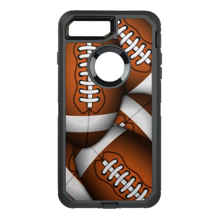 Cool Manly Footballs American Football Rugged OtterBox Defender iPhone 7 Plus Case