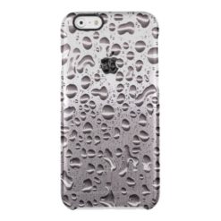 Cool Raindrops on Metal Stainless Steel Pattern Clear iPhone 6/6S Case