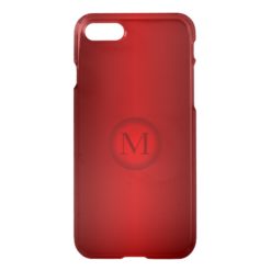 Cool Red Monogram Clear iPhone 7 Case