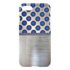 Cool Silver 3D Blue Pattern iPhone Clear Case