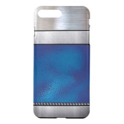 Cool Silver 3D Blue Pattern iPhone Plus Case