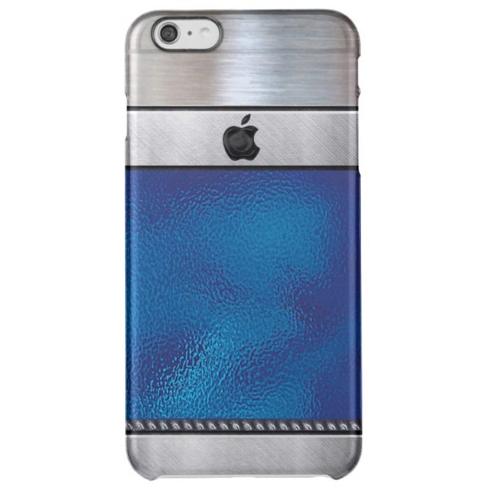 Cool Silver 3D Blue Pattern iPhone Plus Case