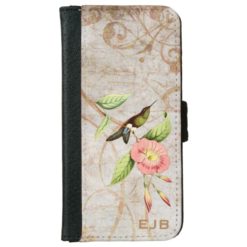 Coppery Bellied Puff Leg Hummingbird Wallet Phone Case For iPhone 6/6s
