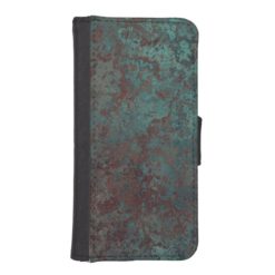 Corrosion "Copper" print iPhone 5/5S wallet case