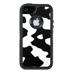 Cow Pattern Black and White OtterBox Defender iPhone Case