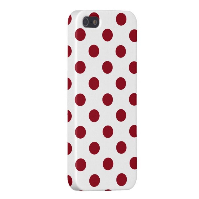 Crimson Red Polka Dots Circles iPhone SE/5/5s Case