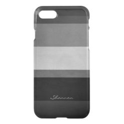 Custom Black & Gray Clear Striped iPhone 7 case