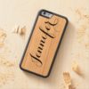 Custom Name Wood Carved Cherry iPhone 6 Bumper Case