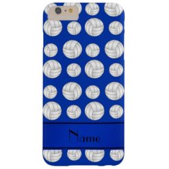 Custom name blue volleyballs blue stripe barely there iPhone 6 plus case