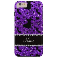Custom name indigo purple glitter ballroom dancing tough iPhone 6 plus case