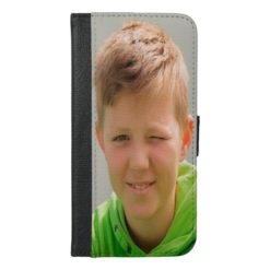 Custom portrait size photo children add photo iPhone 6/6s plus wallet case