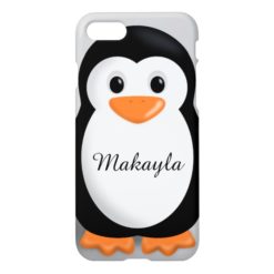 Cute Baby Penguin Personalized Name iPhone 7 Case