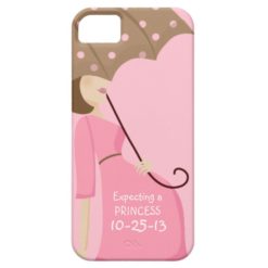 Cute Due Date Gender Reveal Pregnant Woman iPhone SE/5/5s Case