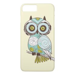 Cute Fancy Retro Groovy Owl Custom iPhone 7 Plus Case