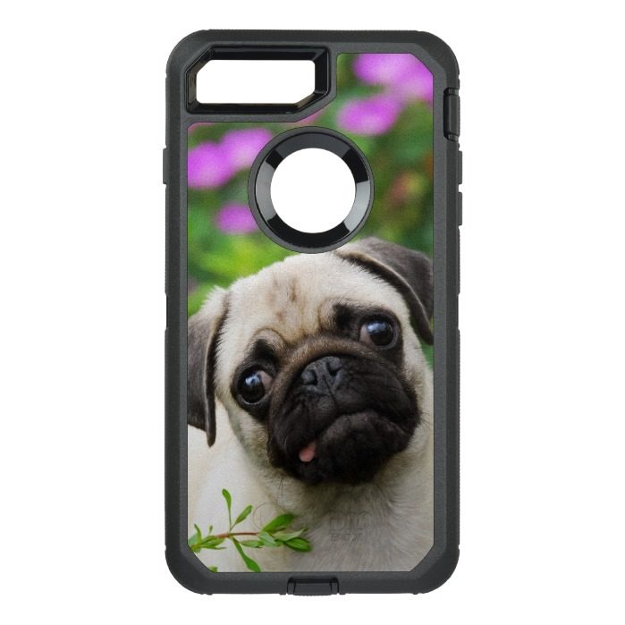 Cute Fawn Colored Pug Puppy Dog Photo - Protect OtterBox Defender iPhone 7 Plus Case