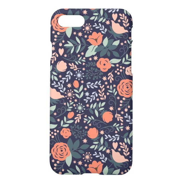 Cute Floral Pattern Girly iPhone 7 Case