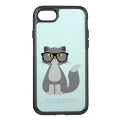 Cute Hipster Cat OtterBox Symmetry iPhone 7 Case