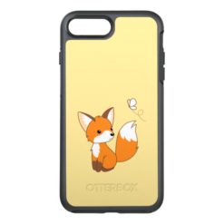Cute Little Fox Watching Butterfly OtterBox Symmetry iPhone 7 Plus Case