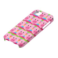 Cute Pink Pig Pattern Rainbow iPhone 5 Case