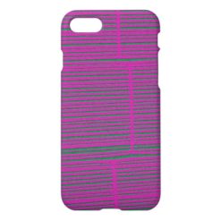 Cute Pink Unique Modern Stripe Pattern iPhone 7 Case