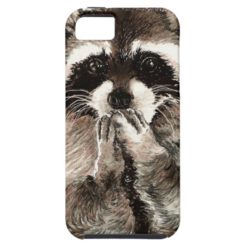 Cute Raccoon Blowing Kisses Humor animal art iPhone SE/5/5s Case