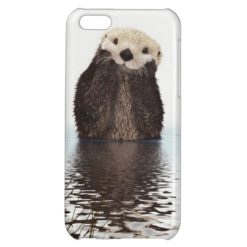 Cute adorable fluffy otter animal cover for iPhone 5C