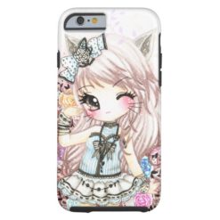 Cute cat girl in lolita style tough iPhone 6 case