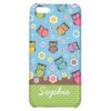 Cute funny trendy owls and flowers pattern cover for iPhone 5C