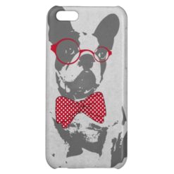 Cute funny trendy vintage animal French bulldog Cover For iPhone 5C