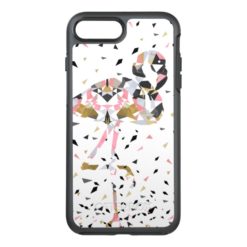 Cute geometric Flamingo abstract design OtterBox Symmetry iPhone 7 Plus Case