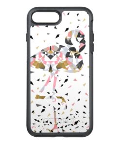 Cute geometric Flamingo abstract design OtterBox Symmetry iPhone 7 Plus Case