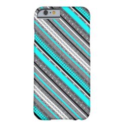 Cute gray aqua aztec patterns barely there iPhone 6 case