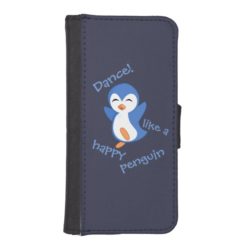 Dance Like a Happy Penguin iPhone SE/5/5s Wallet Case