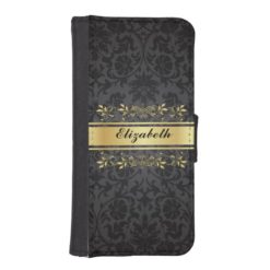 Dark Luxury Golden Background iPhone SE/5/5s Wallet