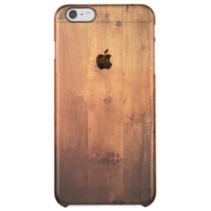 Dark Wood Grain Woodgrain Wood Look Pattern Clear iPhone 6 Plus Case