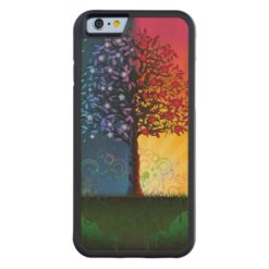 Day And Night Tree Carved Maple iPhone 6 Bumper