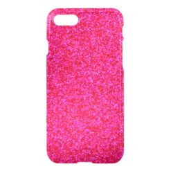 Deep Pink Sparkly Bits iPhone 7 Case
