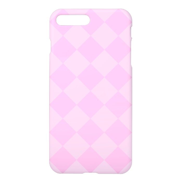 Diag Checkered Large - Pink and Light Pink iPhone 7 Plus Case