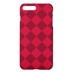Diag Checkered Large - Red and Dark Red iPhone 7 Plus Case