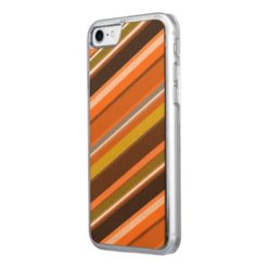 Diagonal Stripes with "Earthy" Colors Carved iPhone 7 Case