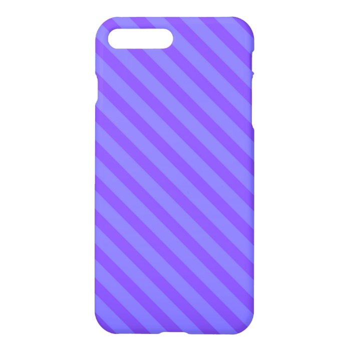 Diagonal Violet Purple Stripes iPhone 7 Plus Case