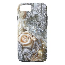Diamond Bling Bling Fleur-de-les Bouquet iPhone 7 Case