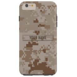 Digital Desert Camouflage Customizable Tough iPhone 6 Plus Case