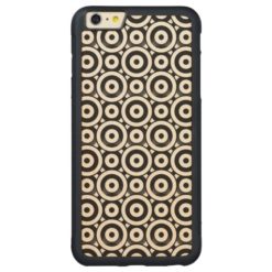 Disc Patterned Carved Maple iPhone 6 Plus Bumper Case
