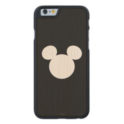 Disney Logo | White Mickey Icon Carved Maple iPhone 6 Slim Case