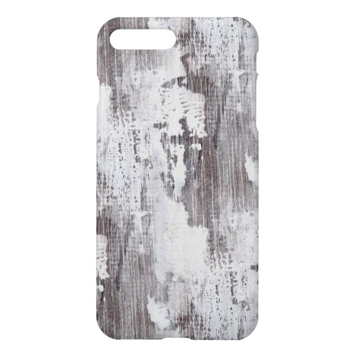 Distressed Maui Whitewashed Oak Wood Grain Look iPhone 7 Plus Case