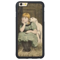 Dog Adoring Girl Victorian Painting Carved Maple iPhone 6 Plus Bumper Case