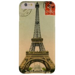 Eiffel Tower Paris France vintage retro view Barely There iPhone 6 Plus Case